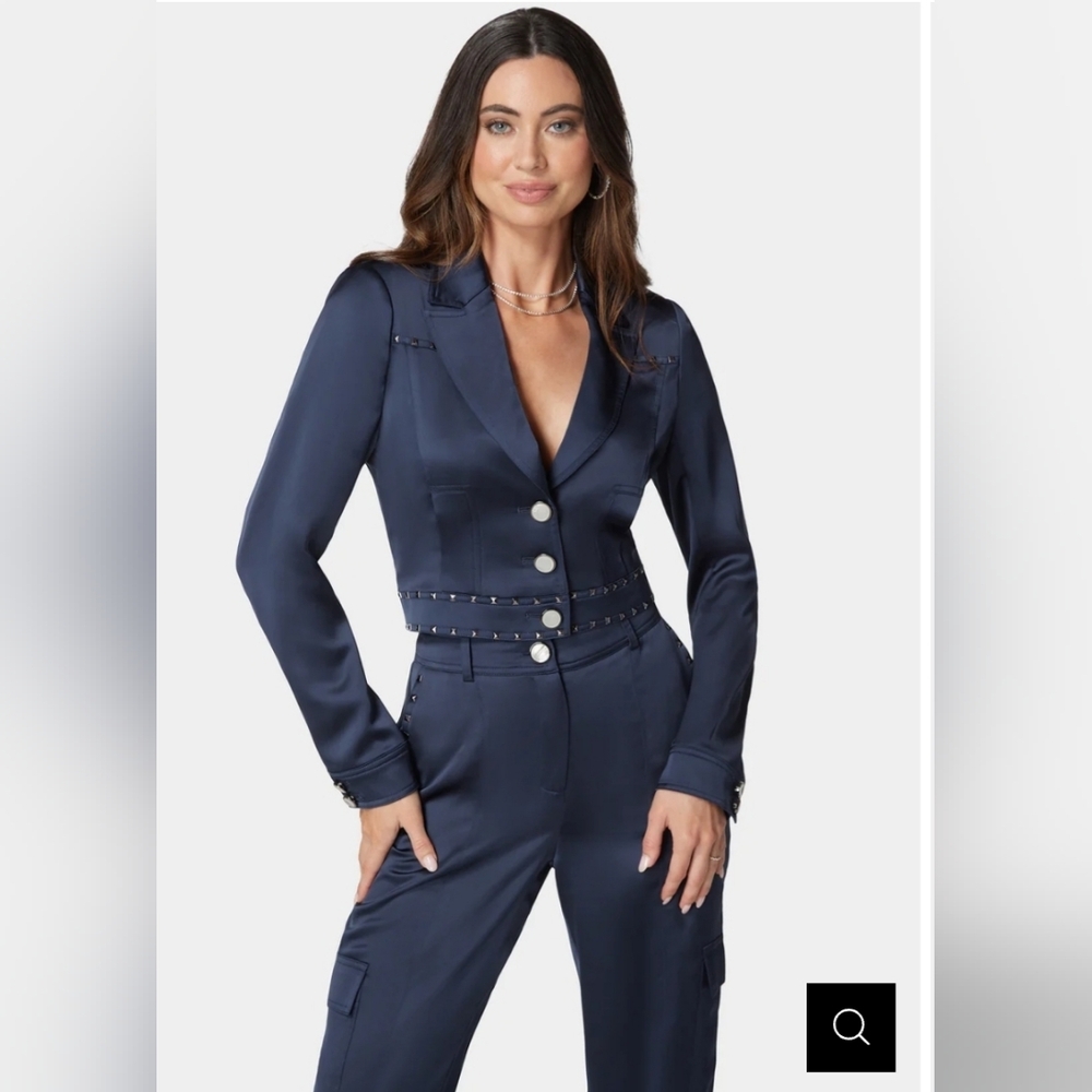 bebe Navy Button-Down Set